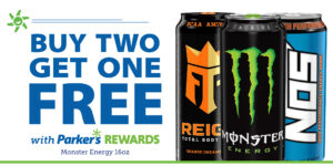 Buy 2, Get 1 Free Monster Energy 16oz