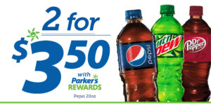 2 for $3.50 Pepsi