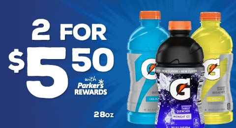 Gatorade Menu and App 550